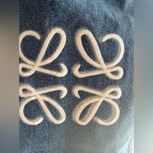 Loewe  Women’s Straight-Leg Jeans with Embroidered Motifs